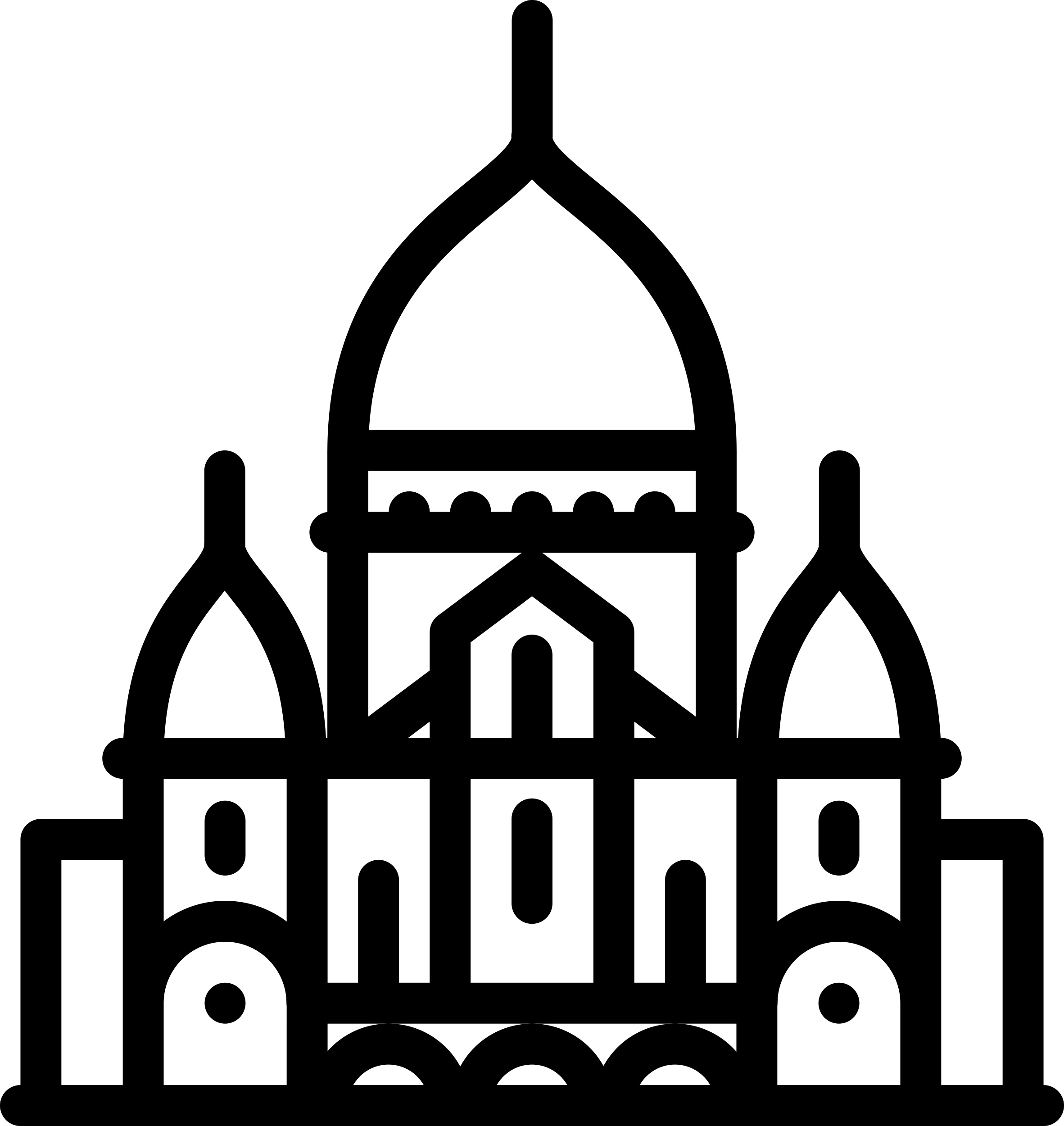 Basilica Of The Sacred Heart Stencil Svg Design File Free Vectors